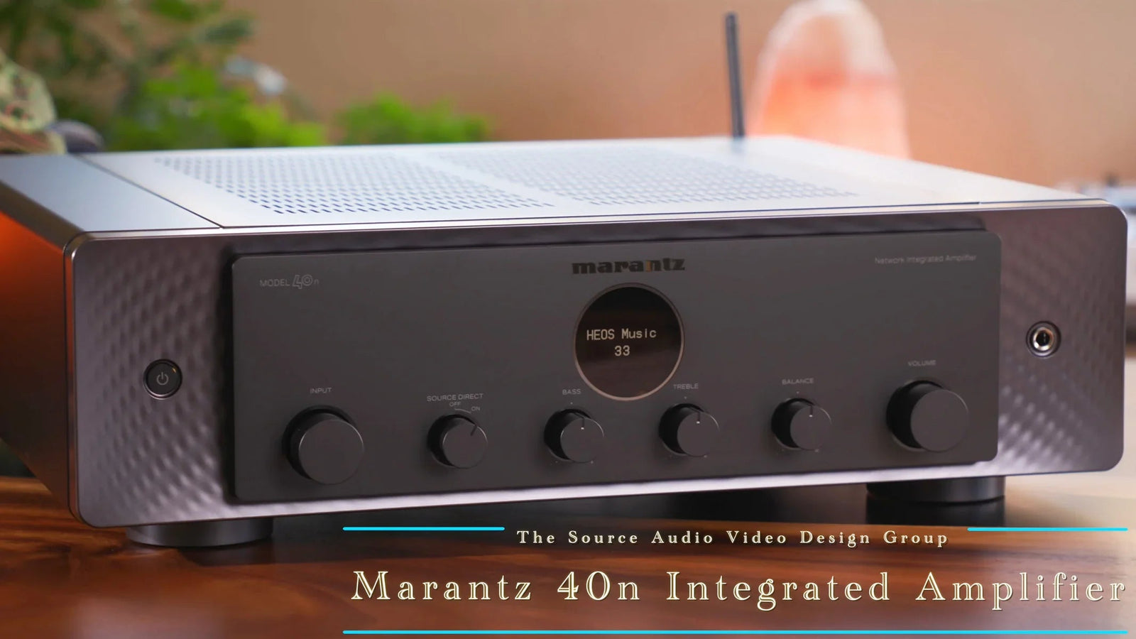Marantz Model 40n integrated network amplifier on wooden surface at The Source AV.