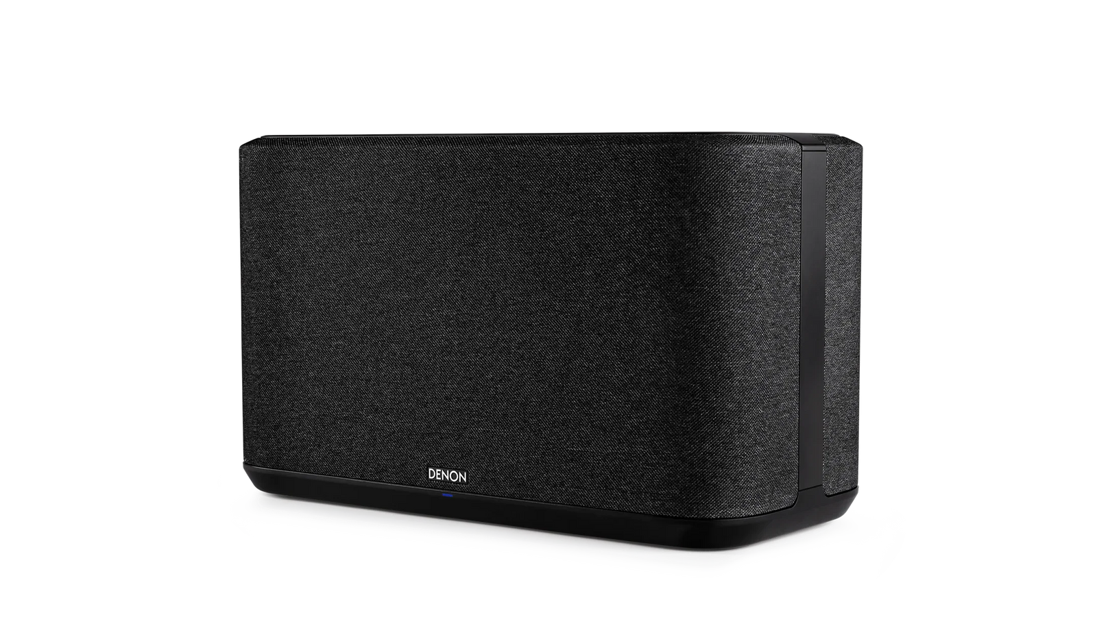 Denon Home 350 black wireless speaker angled view, available at The Source AV