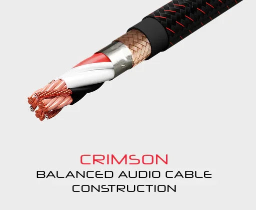 Clarus Crimson MKII balanced audio cable with black connectors for high-end sound equipment