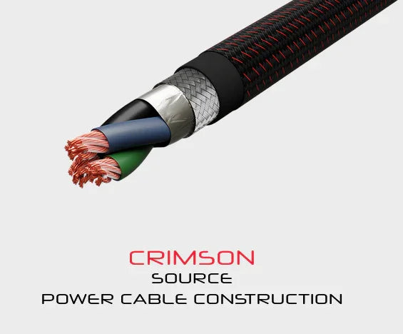 Clarus Crimson MKII source power cable connectors with carbon fiber finish, The Source AV