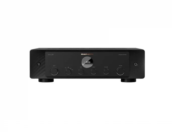 Marantz Model 30 black integrated amplifier front view, high-end audio equipment at The Source AV
