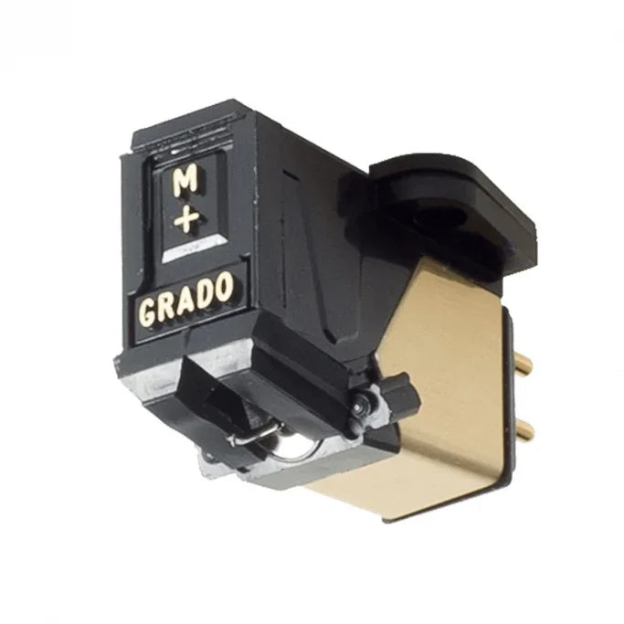 Grado M+ phono cartridge for turntables, black and gold, sold by The Source AV