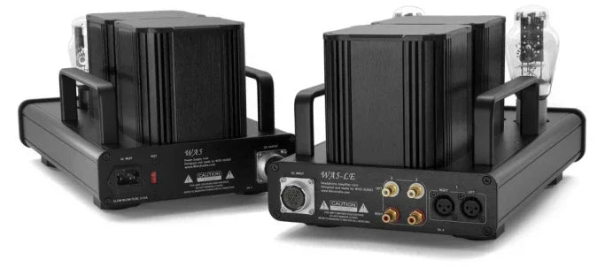 High-end black tube amplifier pair for audio systems at The Source AV