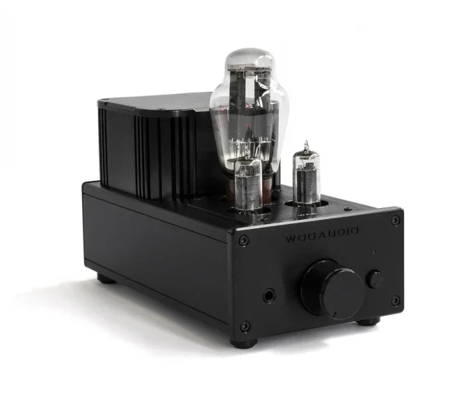 Woo Audio black tube headphone amplifier with vacuum tubes, high-end audio equipment from The Source AV