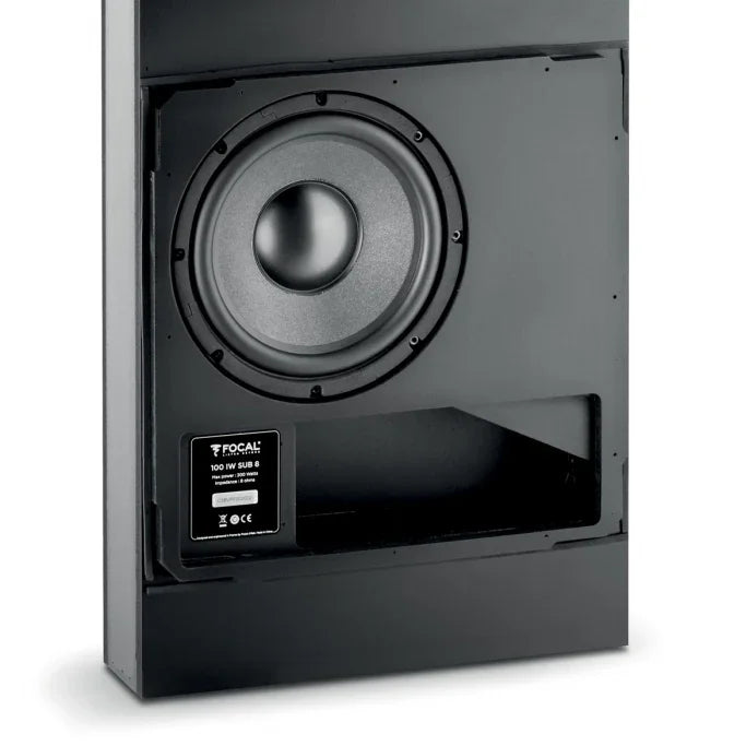 Focal in-wall subwoofer speaker, black, for home theater audio at The Source AV
