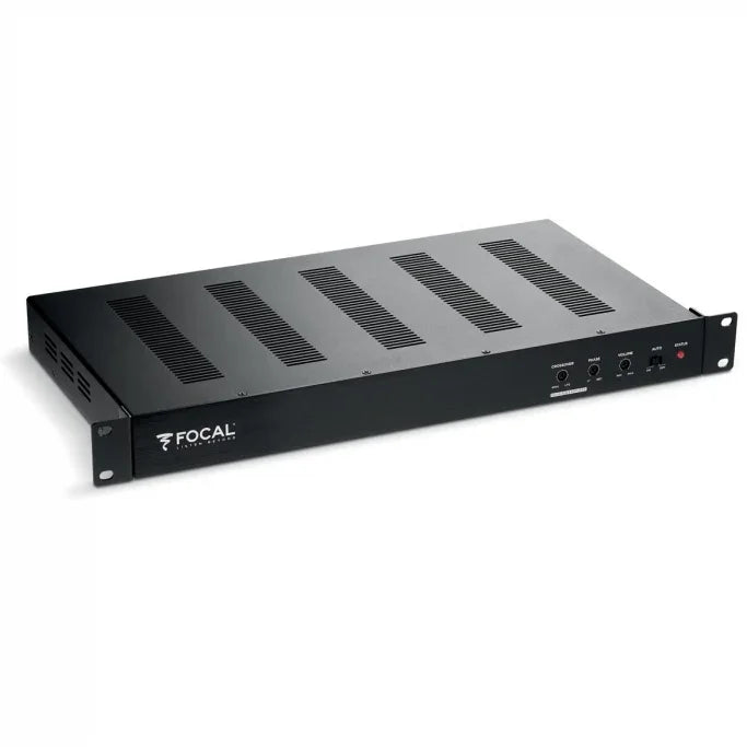Focal professional audio amplifier, black rackmount unit with front controls, sold by The Source AV
