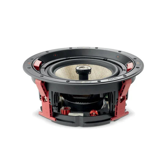 Focal in-ceiling speaker with red supports, high fidelity audio equipment from The Source AV