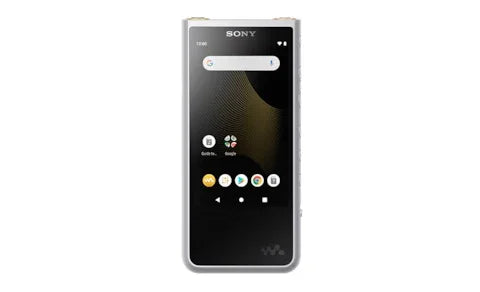 Sony digital audio player with touchscreen, displayed on white background at The Source AV