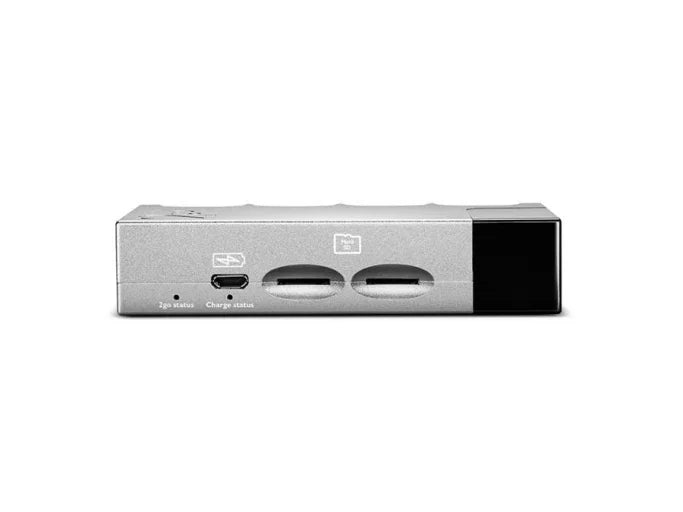 Chord 2go portable audio streamer in silver, shown upright on white background at The Source AV