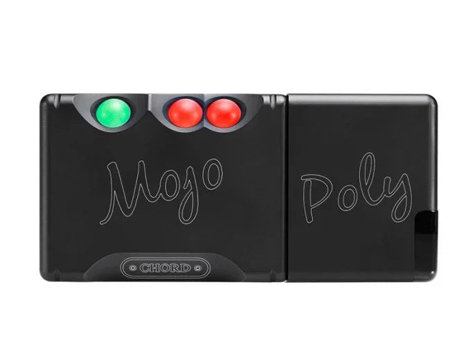 Black Poly audio device with side ports, high-end audio equipment at The Source AV
