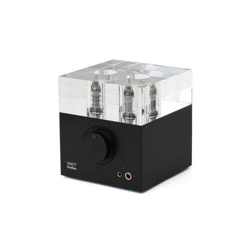 Woo Audio WA7 Fireflies headphone amplifier with vacuum tubes on white background