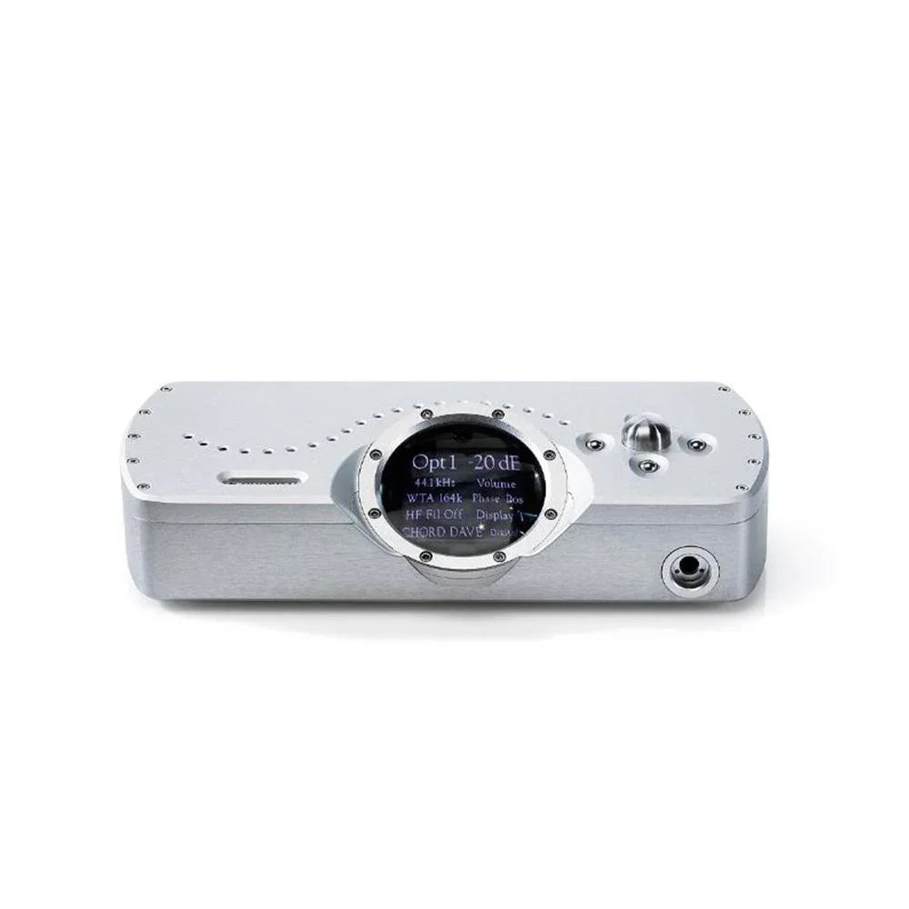 Silver Chord DAVE DAC headphone amplifier with digital display, offered by The Source AV