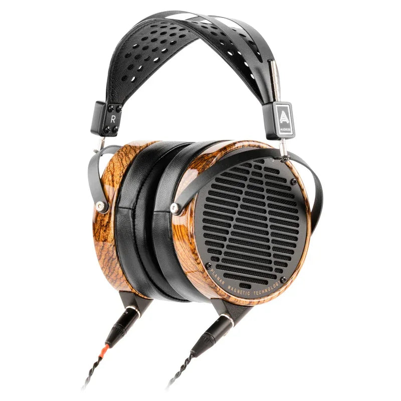 Audeze LCD-3 high-end planar magnetic headphones with wood earcups and black metal headband
