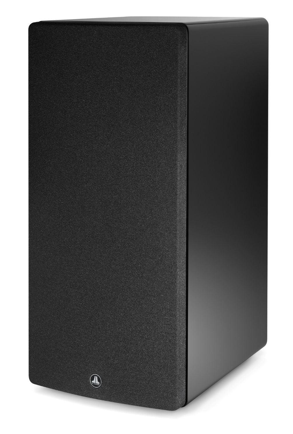 Glossy black dual subwoofer speaker, premium audio equipment at The Source AV