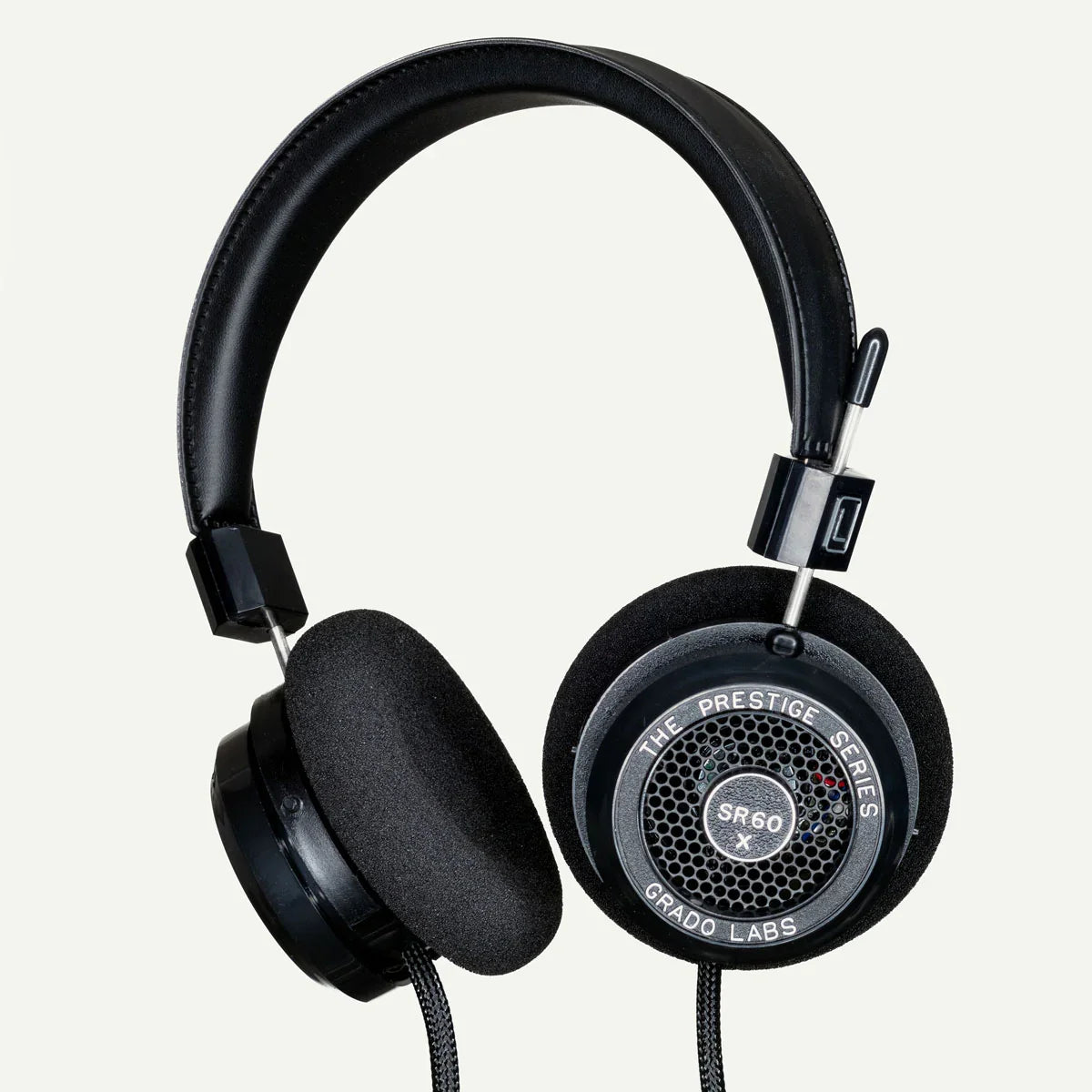 Grado SR60x Prestige Series open-back headphone, black foam ear pad, high-end audio gear