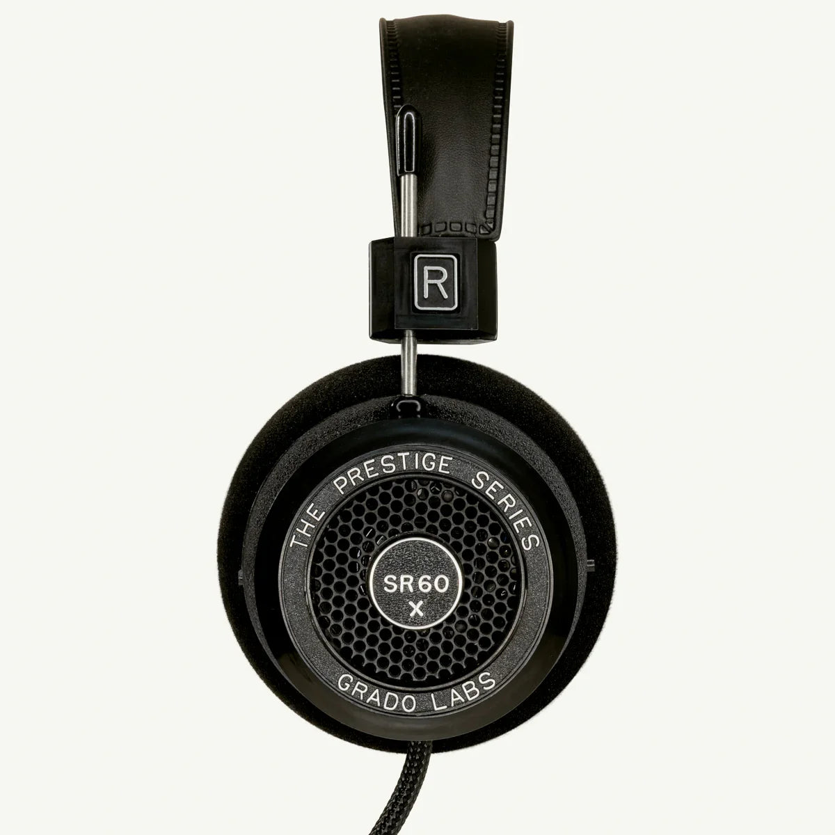 Grado SR60x Prestige Series open-back headphone, black foam ear pad, high-end audio gear