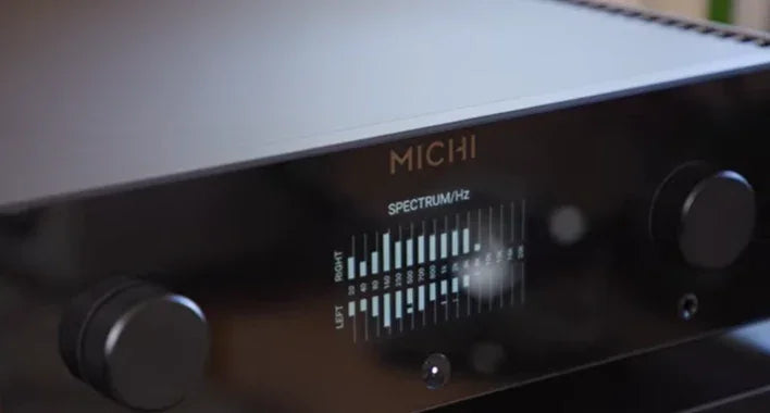 Michi X3 integrated amplifier with digital spectrum display at The Source AV