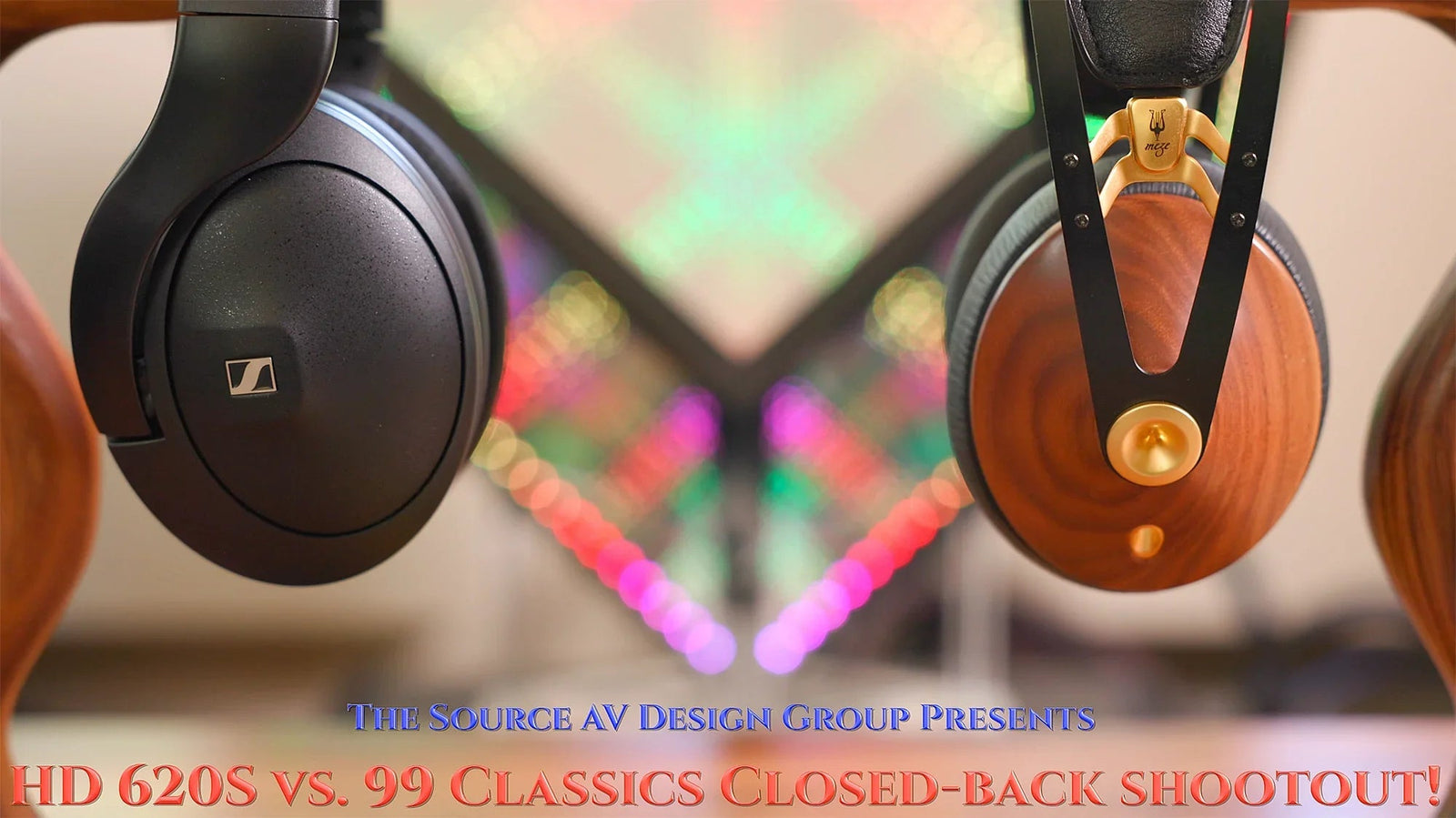 Sennheiser HD 620S and Meze 99 Classics closed-back headphones on display at The Source AV.