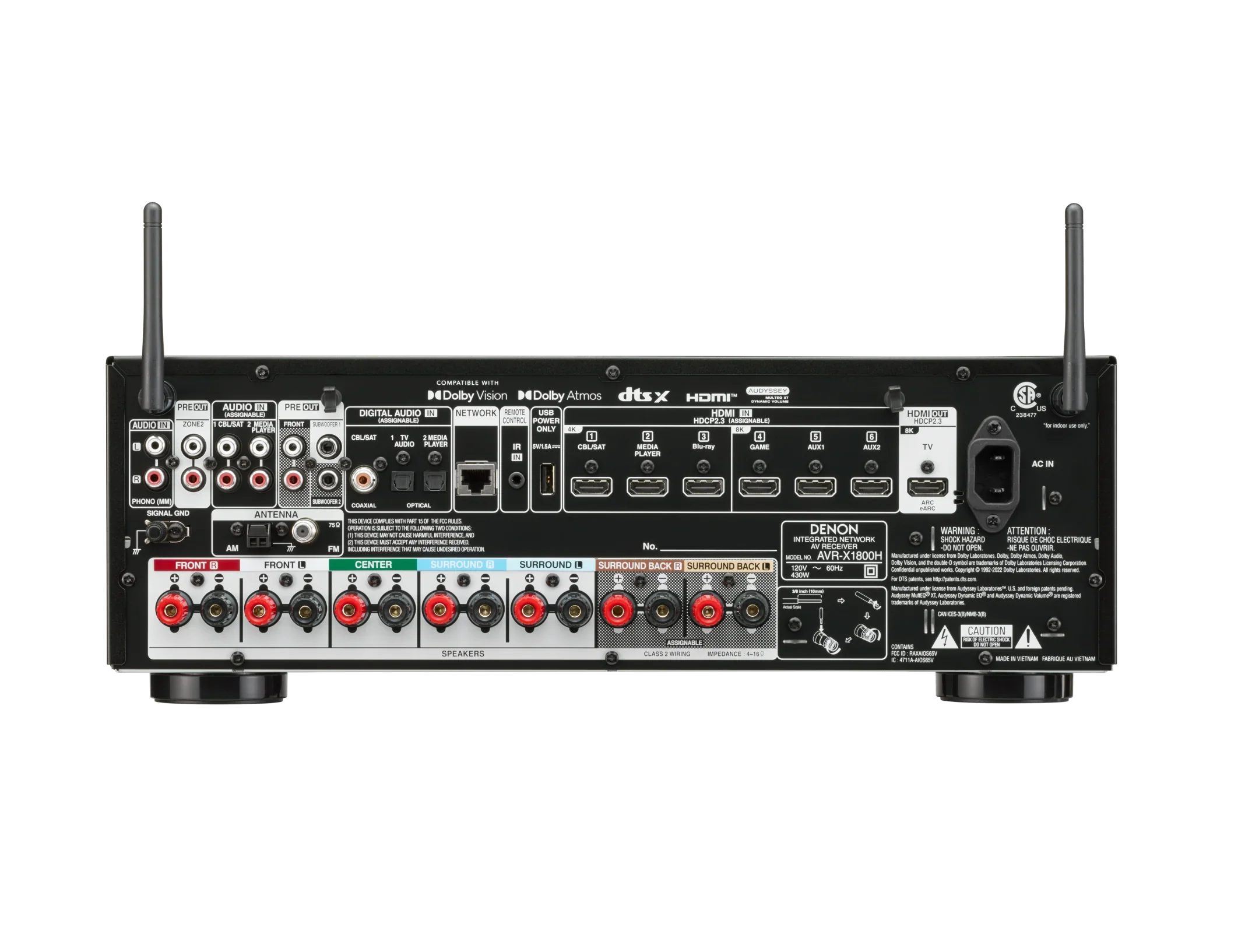 【美品】　DENON AVR-X1800H Denon - AVR-X1800H - The Source AV